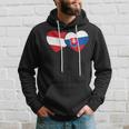 Austria Flag Slovak Flag Austria Slovakia Hoodie Geschenke für Ihn
