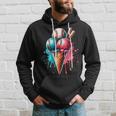 Baseball Ice Cream Watercolor Sports Lover Ice Cream Cone Hoodie Gifts for Him