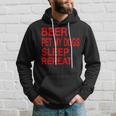 Beer Pet Dogs Sleep Repeat Red LDogLove Hoodie Gifts for Him