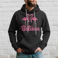 Believe Breast Cancer Flamingo Awareness Pink Ribbon Hoodie Gifts for Him