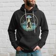 Bigfoot Abduction Vintage Sasquatch & Ufo Alien Graphic Hoodie Gifts for Him