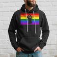 Black Protest Fist Lgbtq Gay Pride Flag Blm Unity Equality Hoodie Gifts for Him