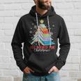 All Booked For Christmas Tree Lights Book Xmas Hoodie Gifts for Him