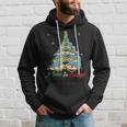 All Booked For Christmas Vintage Librarian Xmas Tree Light Hoodie Gifts for Him