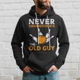 Bowling Never Underestimate Old Guy Bowler Grandpa Dad Men Hoodie Gifts for Him