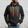 Bruce Retro Wordmark Pattern Vintage Style Hoodie Gifts for Him