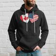 Canada Usa Flag Heart Canadian Americans Love Cute Hoodie Gifts for Him