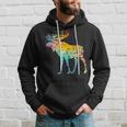 Candian Moose Abstrast Colorful Bright Group Hoodie Gifts for Him