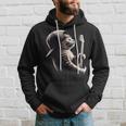 Cat Playing Guitar Rock Music Guitar Cat Hoodie Gifts for Him