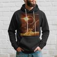 Cat Taking A Selfie Total Solar Eclipse April 8 2024 Hoodie Gifts for Him