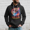 Cat Total Solar Eclipse 2024 New York With Eclipse Glasses Hoodie Gifts for Him