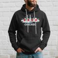 Chicago City Flag Downtown Skyline Chicago Skyline Hoodie Gifts for Him