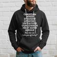 Christian White Straight Unwoke Unvaxxed Hoodie Gifts for Him