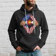 Colorado Roots Inside State Flag American Proud Hoodie Gifts for Him