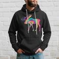 Colorful Moose Alaska Specie Wild Animal Hunting Hoodie Gifts for Him