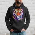 Colorful Tiger Face Neture Wild Animal Pet Lovers Men's Hoodie Gifts for Him