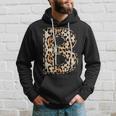 Cool Letter B Initial Name Leopard Cheetah Print Hoodie Gifts for Him