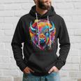 Cooles Bison-Kopf- Mit Hellen Farben Hoodie Geschenke für Ihn