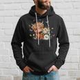 Cute Baby Highland Cow With Flowers Calf Animal Spring Hoodie Gifts for Him