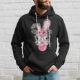 Cute Bunny With Leopard Glasses Bubblegum Easter Day Hoodie Gifts for Him