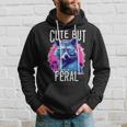 Cute But Feral Colorful Racoon With Sunglasses Racoon Hoodie Gifts for Him