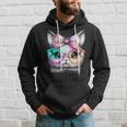 Cute Rabbit With Glasses Tie-Dye Easter Day Bunny Hoodie Gifts for Him