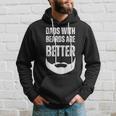 Dads Beard Is Better Dads With Beards Are Better Distressed Hoodie Gifts for Him
