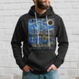 Dallas Texas Skyline Artistic Total Solar Eclipse 2024 Hoodie Gifts for Him