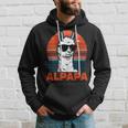 Damen Alpapaatertag Bester Papa Alpaka Alpapa Mit Sonnenbrille Mit-Ausschnitt Kapuzenpullover Geschenke für Ihn