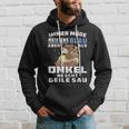 Damen Immer Müde Meistens Blau Onkel Papaatertagater Onkel Mit-Ausschnitt Kapuzenpullover Geschenke für Ihn