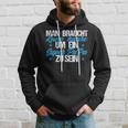 Damen Man Braucht Keine Haare Um Ein Super Papa Zu Sein Mit-Ausschnitt Kapuzenpullover Geschenke für Ihn