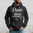 Damen Papa Loading 2024 Werdender Papa Baby Geburt Daddy To Be Mit-Ausschnitt Kapuzenpullover Geschenke für Ihn