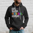 Divertido Eat Sleep Musicals Repeat Sudadera Regalos para él