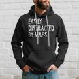 Easily Distracted By Maps Geography Hoodie Gifts for Him