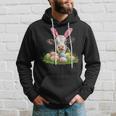 Easter Day Cow Easter Cow Bunny Ears Eggs Basket Hoodie Gifts for Him