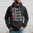 Eat Sleep Anime Gaming Repeat Otaku Gamer Japanese Anime Hoodie Gifts for Him