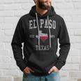 El Paso Texas Flag Sport Retrointage Hoodie Geschenke für Ihn