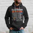 Electrician Hourly Rate With Electric Tools Drawings Hoodie Gifts for Him