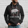 Fast Food Wildschweinjagd Lustige Tierwelt Jäger Papa Kapuzenpullover Geschenke für Ihn