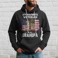 My Favorite Veteran Is My Grandpa American Flag Veterans Day Hoodie Gifts for Him