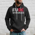 Fuck Strokes Fu Survivor Stroke Awareness Month Red Ribbon Hoodie Gifts for Him