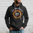 Fun Total Solar Eclipse 2024 Usa Totality Moon Character Hoodie Gifts for Him