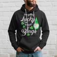 Bingo St Patrick's Day Gnome Getting Lucky At Bingo Hoodie Gifts for Him