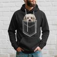 Maltese Apparel Cute Pocket Maltese Puppy Dog Hoodie Gifts for Him
