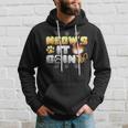 Meow's It Going Cat Pun Grinning Kitten LoverHoodie Gifts for Him