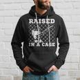 Raised In A Cage Baseball Coach Catcher Pitcher Hoodie Gifts for Him