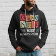 Game Night Host I The Host Is Always Right I Game Night Hoodie Gifts for Him