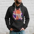 Genderfluid Pride Kawaii Fox Ramen Noodles Genderfluid Flag Hoodie Gifts for Him