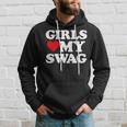 Girls Heart My Swag Girls Love My Swag Valentine's Day Hear Hoodie Gifts for Him