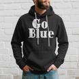 Go Blue Team Spirit Gear Color War Royal Blue Wins The Game Hoodie Gifts for Him